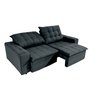 Sofá Retrátil Reclinável Frost 2,25m Assento Pillow Top Suede Tupaflex - 2