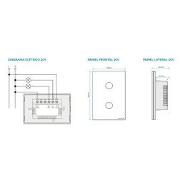 Interruptor Touch Wi-Fi Smart Tramontina Branco com 2 Canais - 4