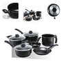 Jogo de Panelas Antiaderente 6 Peças Preto - 1