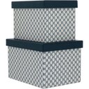 Ver imagem 4 de HOME&CO SATURNO CAIXA ORGANIZADORA SINTÉTICO AZUL 2PÇ