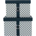 Ver imagem 2 de HOME&CO SATURNO CAIXA ORGANIZADORA SINTÉTICO AZUL 2PÇ