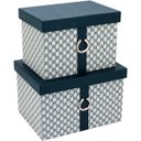 Ver imagem 1 de HOME&CO SATURNO CAIXA ORGANIZADORA SINTÉTICO AZUL 2PÇ