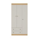 Ver imagem 7 de Guarda-roupa Infantil 92cm 3 Portas e 2 Gavetas Encanto Multimóveis Mp4447 Madeirado/off White