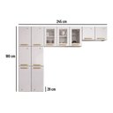 Ver imagem 5 de Cozinha Compacta Diamante New C/ 11 Portas ( 3 C/ Vidro ) Branco - Telasul