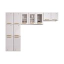 Ver imagem 1 de Cozinha Compacta Diamante New C/ 11 Portas ( 3 C/ Vidro ) Branco - Telasul