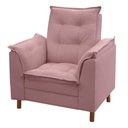 Ver imagem 2 de Poltrona Isa Escritório Consultório Recepção Suede Rose - Mabe Magazine