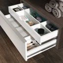 Ver imagem 5 de Gaveteiro para Banheiro Suspenso Max 60cm Yescasa Marrom/Linho/Branco