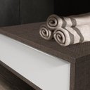Ver imagem 4 de Gaveteiro para Banheiro Suspenso Max 60cm Yescasa Marrom/Linho/Branco