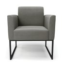 Ver imagem 3 de Kit 2 Poltronas Base Industrial Preto Marisa Suede Grafite D03 - D'Rossi
