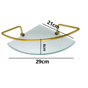 Ver imagem 4 de Porta Shampoo de Canto Dourado com Vidro Incolor