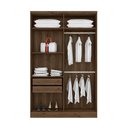 Ver imagem 3 de Guarda Roupa Casal 4 Portas Lauana Ébano Off White