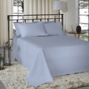 Ver imagem 2 de Jogo de Cama Queen Size Liso 300 Fios Nova América:azul