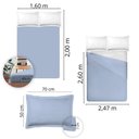 Ver imagem 4 de Jogo de Cama Queen Size Liso 300 Fios Nova América:azul
