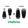 Kit Conector Intelbras Plug P4 10 Macho 10 Fêmea para Cftv - 1