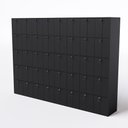 Ver imagem 1 de Armário Locker Guarda Volumes 40 Portas Duplas com Chave Preto