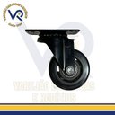 Ver imagem 4 de Kit 6 Rodinhas Giratória Refoçada 3 Polegadas Black com Rolamento Anti Risco 400kg 75mm P/ Móveis