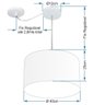 Lustre Pendente Cilíndrico Desvio Centro 40x25 Bivolt Branco - 2