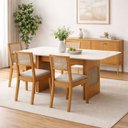 Ver imagem 1 de Conjunto Jantar 4 Cadeiras Telinha Nápoli 120x80 Arbo Design