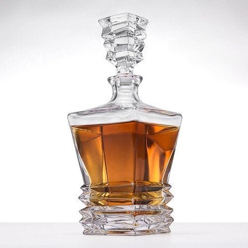 Garrafa Decanter Vidro Whisky Licor 930ml 6 Copos - 7