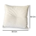 Ver imagem 4 de Kit 2 Capas para Almofada Quadrada Boucle 50x50cm - 7 Decor Bege