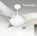 Ver imagem 2 de Ventilador de Teto Noronha Branco Com 3 Pás de MDF 220V+Controle Ventex