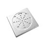Ralo Grelha Inox para Banheiro Quadrado 10x10 com Fecho Del Metais - 3