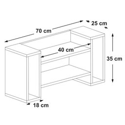 Nicho Estante De Parede Luxo Decoração Moderno Livro Branco - 5