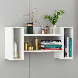 Nicho Estante De Parede Luxo Decoração Moderno Livro Branco - 3