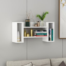 Nicho Estante De Parede Luxo Decoração Moderno Livro Branco - 1