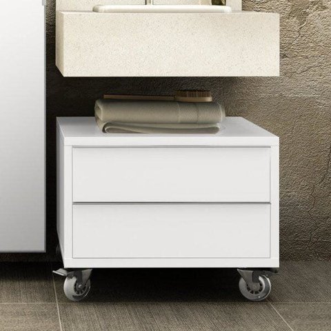 Gaveteiro para Banheiro com Rodízios Max 60cm Yescasa Branco