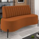 Ver imagem 2 de Sofá 2 Lugares 160cm Pés Aço Preto Tamar K04 Veludo Terracota - Mpozenato