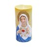 Sagrado Coração de Maria Luminária Vela 17.5cm - Enfeite Resina - Tudo em Caixa - 1