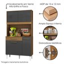 Ver imagem 4 de Kit Cozinha Compacta 4 Portas 2004306 91 Cm Atacama Grafite Armoveis