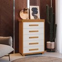 Ver imagem 1 de Cômoda Paris em MDF com 5 Gavetas