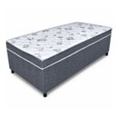 Ver imagem 1 de Cama Box Conjugada Solteiro Espuma Dupla D33 Poliéster Cinza (88 x 188 x 56 cm) Suporta até 110 kg