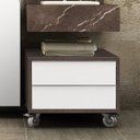 Ver imagem 1 de Gaveteiro para Banheiro com Rodízios Max 60cm Yescasa Marrom/Linho/Branco