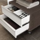 Ver imagem 6 de Gaveteiro para Banheiro com Rodízios Max 60cm Yescasa Marrom/Linho/Branco