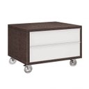 Ver imagem 2 de Gaveteiro para Banheiro com Rodízios Max 60cm Yescasa Marrom/Linho/Branco