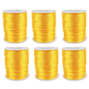 Ver imagem 1 de Kit com 6 Cetim Rabo de Rato 2mm Rolo com 50 M Dourado