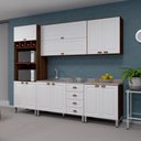 Ver imagem 1 de Armário de Cozinha Completa 6 Peças com Tampo e Espaço para Micro-ondas Safira Luciane Móveis