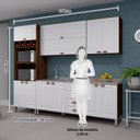 Ver imagem 2 de Armário de Cozinha Completa 6 Peças com Tampo e Espaço para Micro-ondas Safira Luciane Móveis