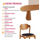 Ver imagem 6 de Sala de Jantar Mesa Noronha 220cm Tampo Laminado Canto Barril e 8 Cad Solaris Gold
