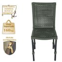 Ver mais imagens de Mesa Ascoli 120 Cm com 6 Cadeiras Cannes de Alumínio Trama Verde