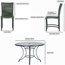 Ver imagem 6 de Mesa Ascoli 120 Cm com 6 Cadeiras Cannes de Alumínio Trama Verde