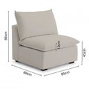 Ver imagem 5 de Sofá Modular Hug 6 Lugares 380cm em Linho CabeCasa MadeiraOriginals