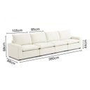 Ver imagem 2 de Sofá Modular Hug 6 Lugares 380cm em Linho CabeCasa MadeiraOriginals