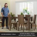 Ver imagem 4 de Conjunto Sala de Jantar Mesa Tampo de Vidro 6 Cadeiras Isla Madesa