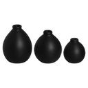 Ver imagem 5 de Vaso Decorativo de Mesa Pequeno Trio Oasis de Cerâmica Preto Fosco