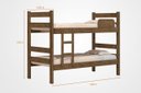 Ver imagem 3 de Cama Beliche Pris 100% Mdf com Estrado em Madeira e Escada Lateral Cor Jequitiba Ja