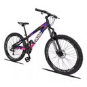 Ver imagem 1 de Bicicleta Vikingx Aro 26 Câmbios Shimanos 21v Preto Rosa